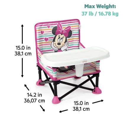 BRIGHT STARTS Minnie Mouse 3-in-1 travel high chair with tray
