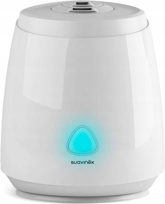 SUAVINEX Care nawilżacz ultradźwiękowy aplikacja biały nawilżacz powietrza z zimną mgiełką i Wi-Fi