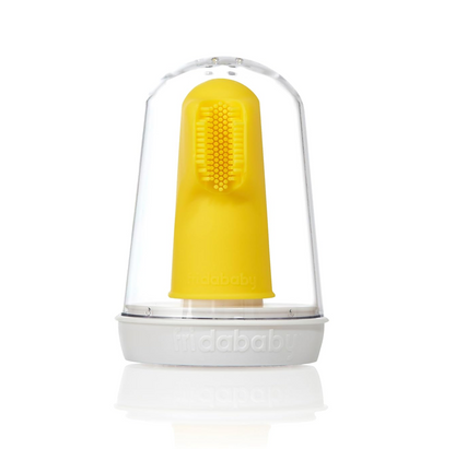 FRIDA BABY siliconen tandenborstel voor op de vinger + opbergdoosje
