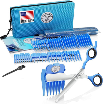 CALMING CLIPPER haarschaar + 9 geleidekammen en schort