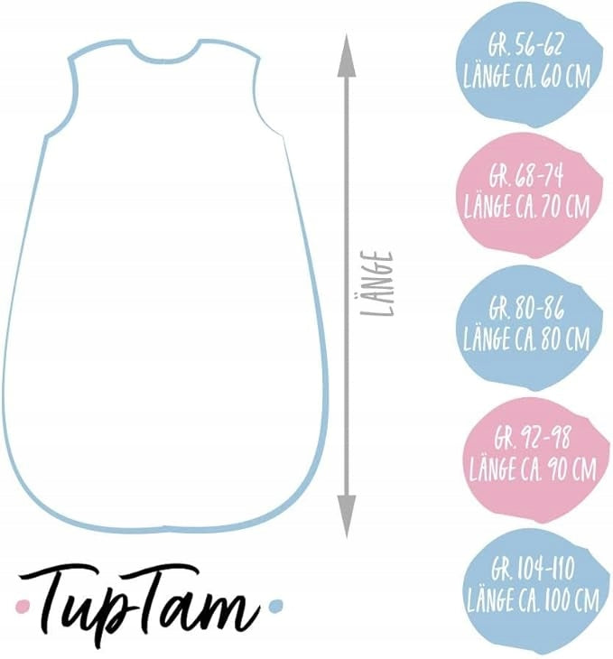 TUPTAM all-season 2.5 TOG sleeping bag, size 68–74