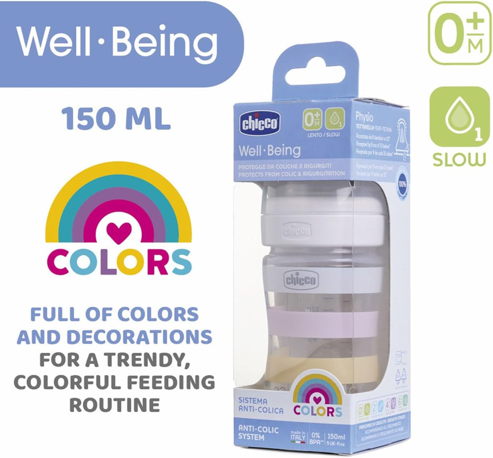 CHICCO fľaša Well Being 0m+ 150ml
