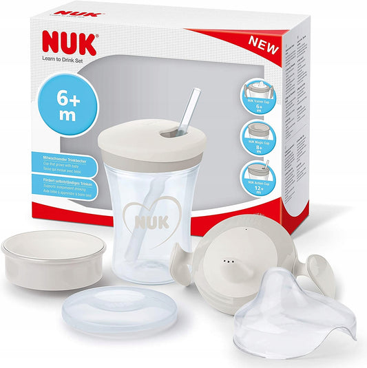 NUK ivástanuló készlet bögre + 3 ivócsőr
