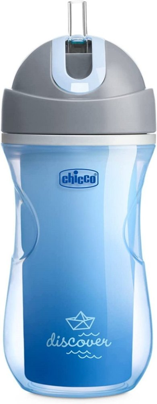 CHICCO Sport Cup Trinkbecher mit Strohhalm 266 ml 14 m+