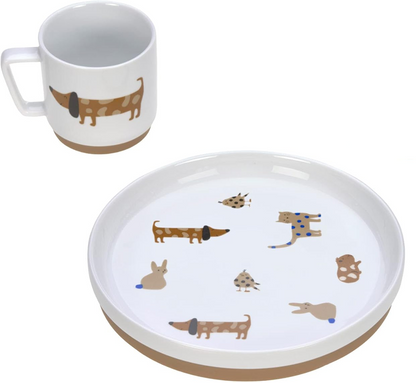 LASSIG Little Mateys set de vaisselle en porcelaine 2 pièces.
