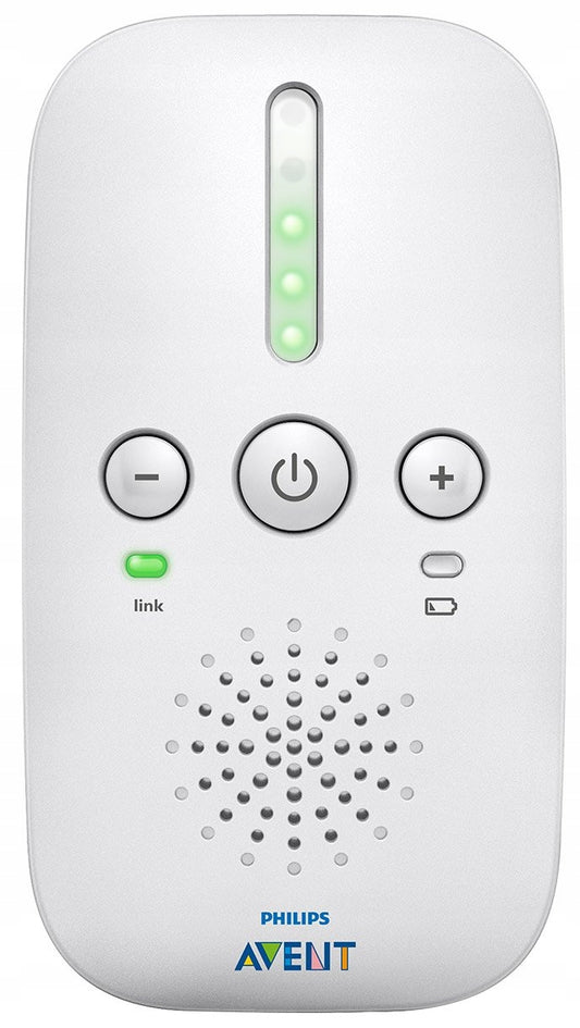 PHILIPS AVENT SCD503 niania elektroniczna DECT, biały nadajnik z diodami i przyciskami