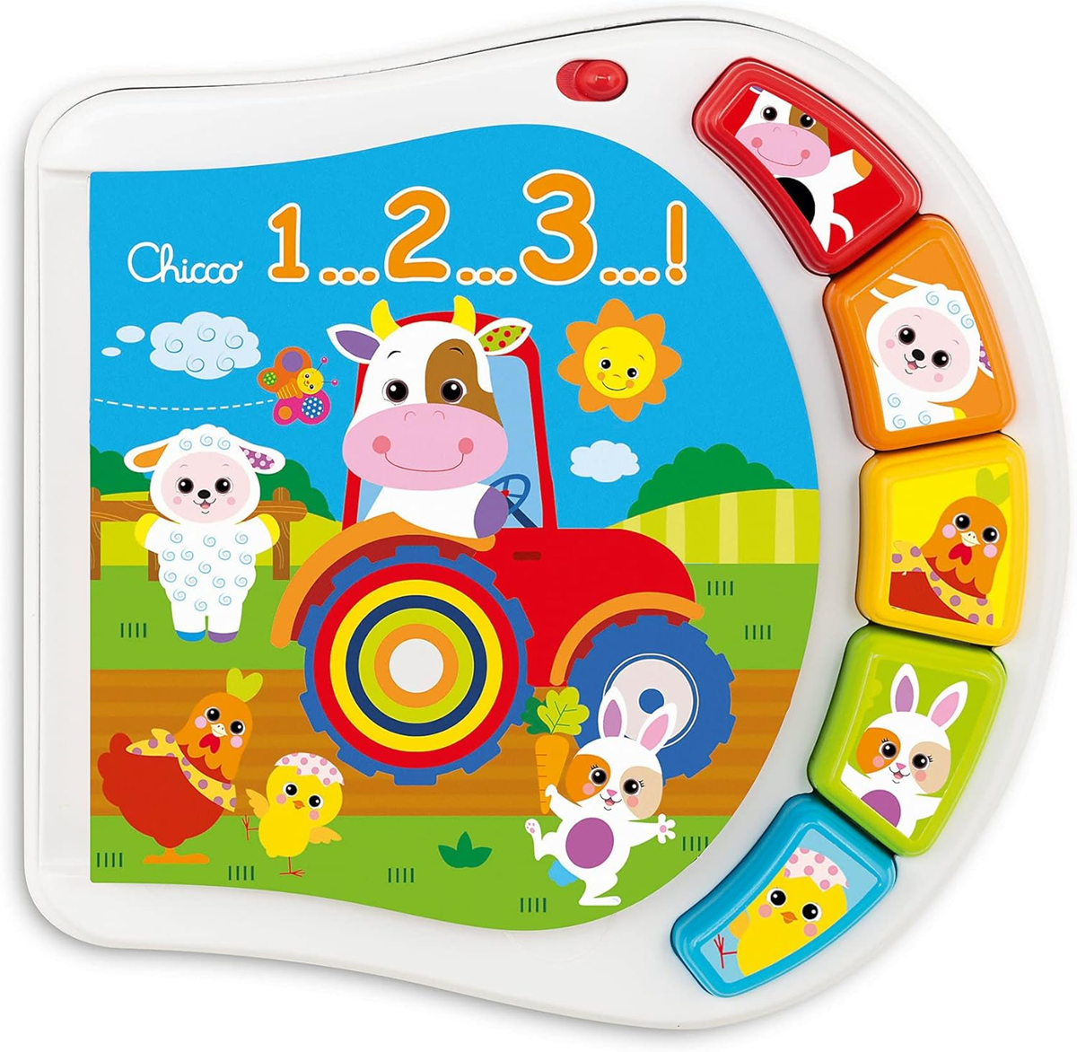 CHICCO Counting Farm elektronikus oktatókönyv 19 19 db,5 cm