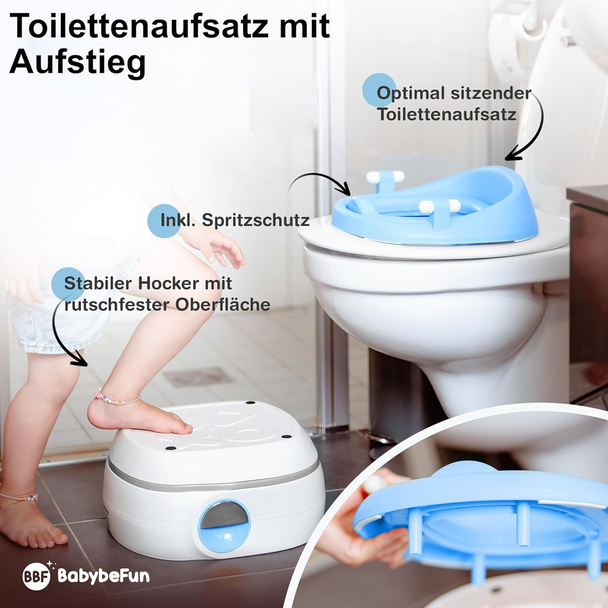 BABYBEFUN 3 az 1-ben bili, WC-szűkítő és fellépő
