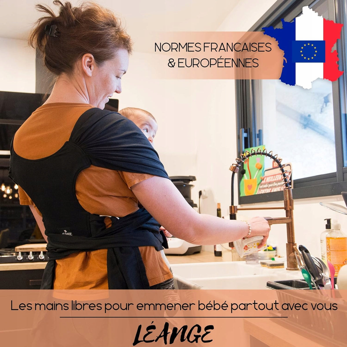 LEANGE baby wrap/carrier for carrying a child
