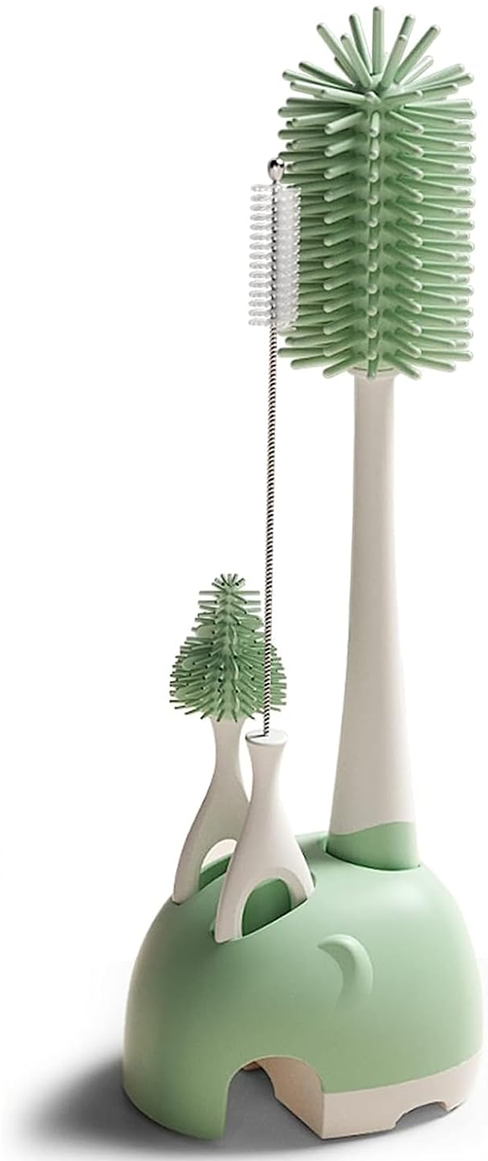 BEBAMOUR 3 az 1-ben szilikon palackmosó kefék cumikhoz, szívószálakhoz, 32 cm