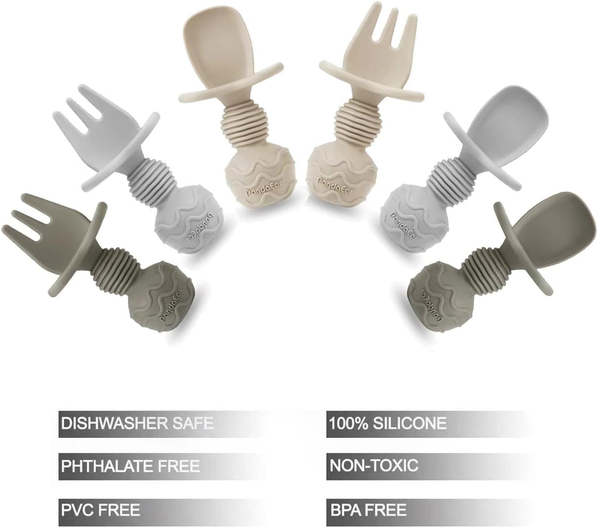 6-piece set suitable for the youngest children, safe design supporting learning to eat independently