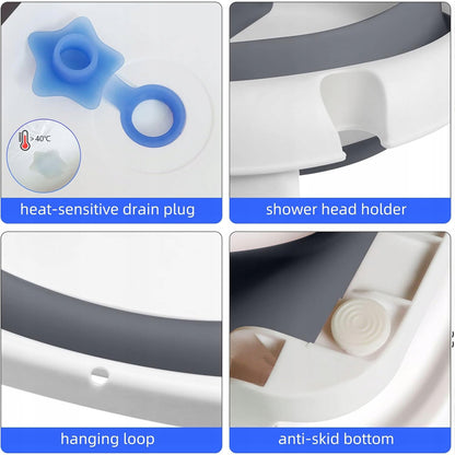 GLENMORE foldable bathtub with drain