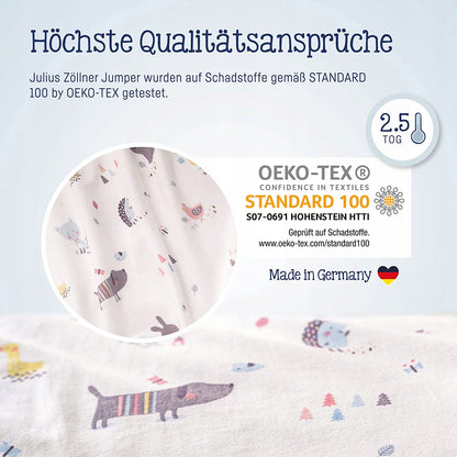 JULIUS ZOLLNER śpiworek całoroczny 2,5TOG r.92, Oeko-Tex, 100% bezpieczeństwa