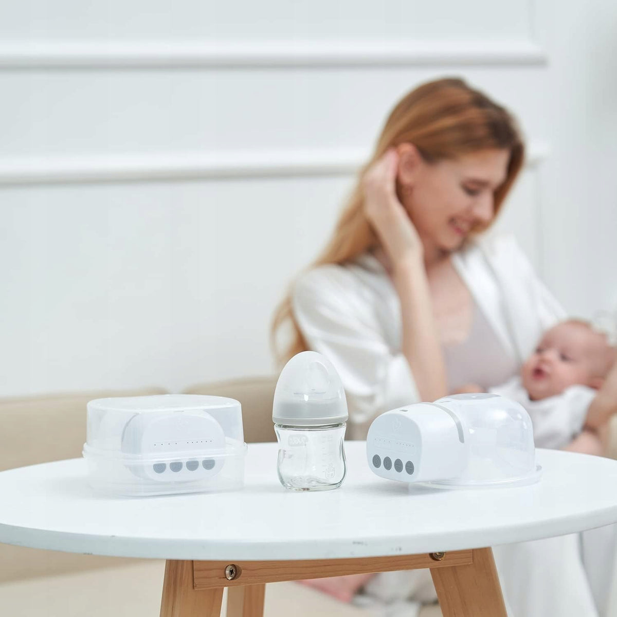 BELLABABY sacaleches eléctrico inalámbrico tipo concha x2