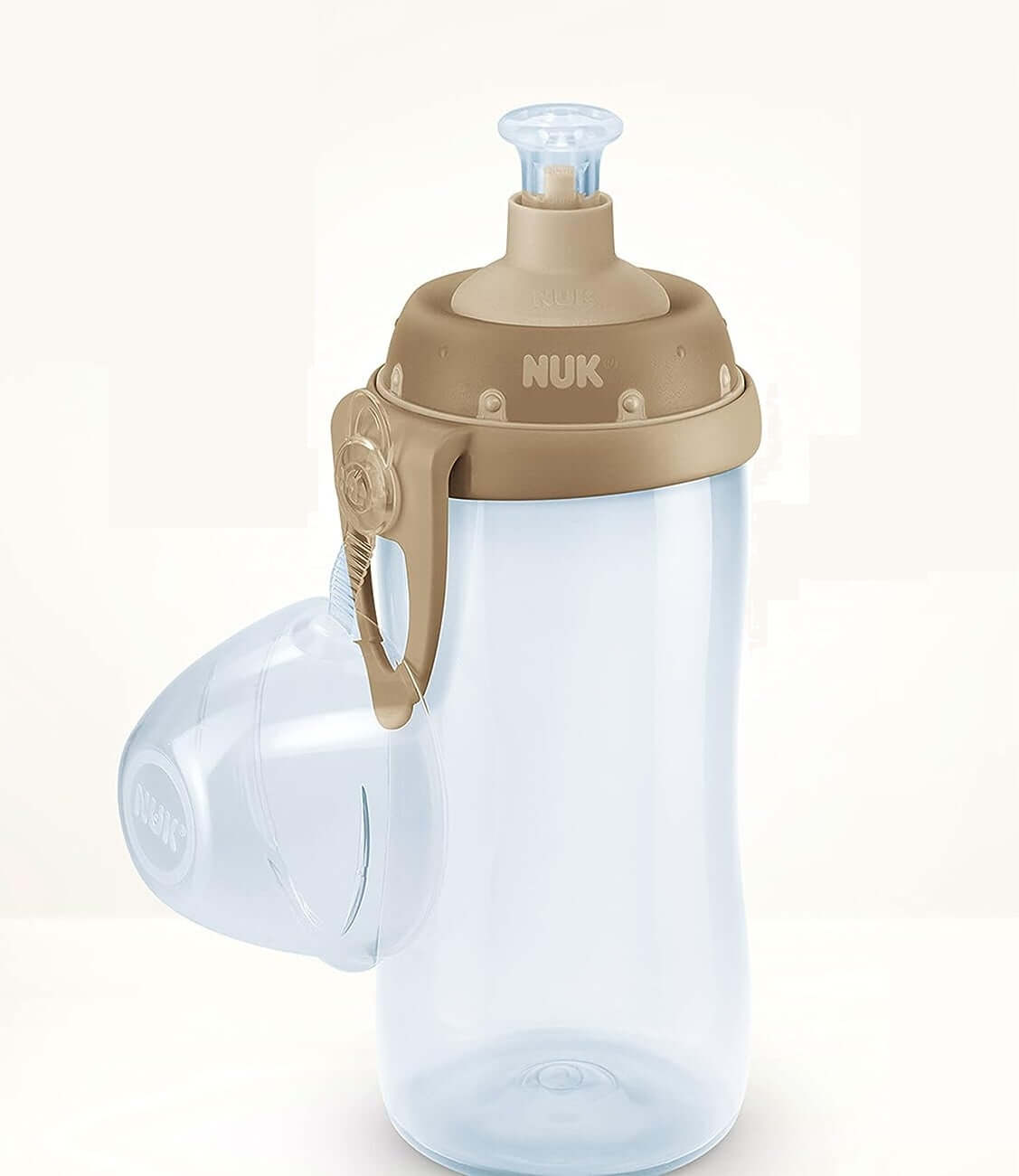 NUK Junior Cup BUTELKA 18 m+ ustnik push-pull 300 ml EFEKT KAMELEONA, niebieska, BPA free