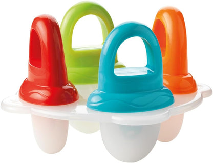 NUBY cumisüveg-cumi alakú jégkrémforma, 4 darab + fagyasztótálca