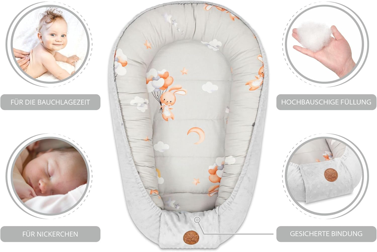 baby nest, infant cocoon dimensions 90 x 50