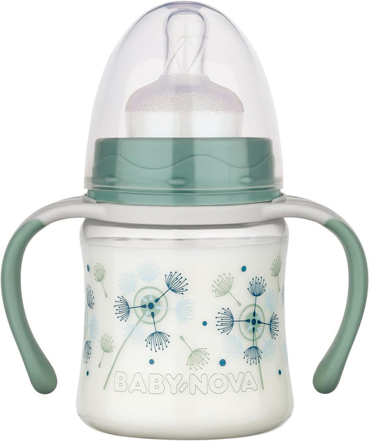 BABYNOVA Learner Bottle 150 ml palack lassú folyás 0-24 hó "O"