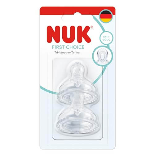 NUK First Choice savičky do lahví od 6 měsíců Flow Control, 2 ks