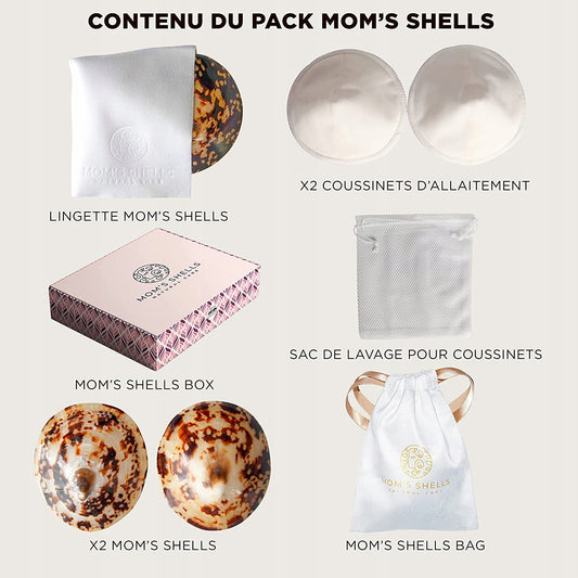 MOM'S SHELLS protecții pentru mameloane cu masă perlată mărimea S