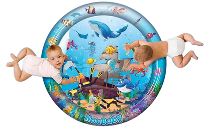 NOUBABY XXL vízi játszószőnyeg hason fekvéshez 100 cm OCEAN