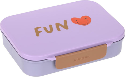 LASSIG Bento uzsonnás doboz kivehető rekeszekkel 17x21 cm KIS SZÍV