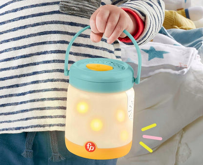 FISHER-PRICE upokojujúca plyšová hračka so zvukmi, projektorom a lampičkou so svetluškami
