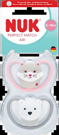 NUK Perfect Match Air nyugtatócumik 6–18 hónapos korig