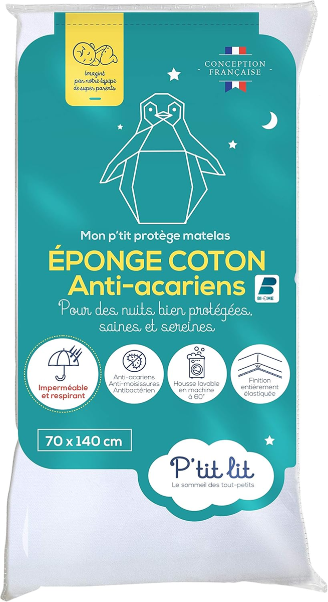P'TIT LIT protège-matelas imperméable 70x140 anti-acariens