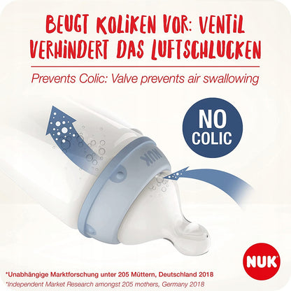 NUK No Colic sada lahví 3x 300 ml 0-6