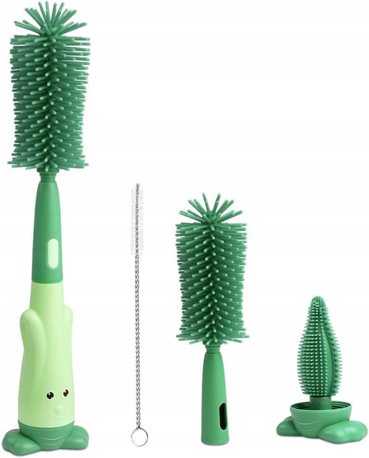 VICLOON 3 az 1-ben szilikon cumisüveg, cumi és szívószál tisztító kefe 28 cm