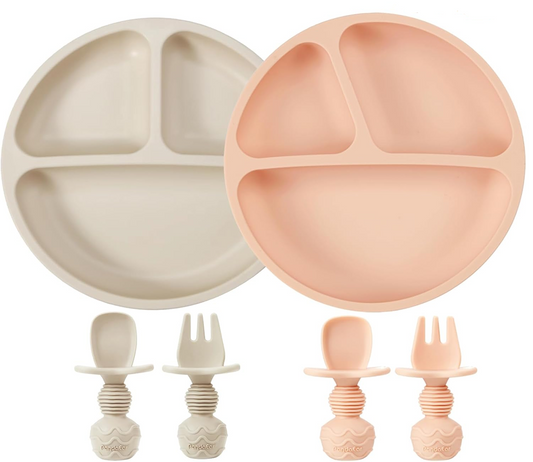 PandaEar set of 2 plates, 2 spoons, 2 forks