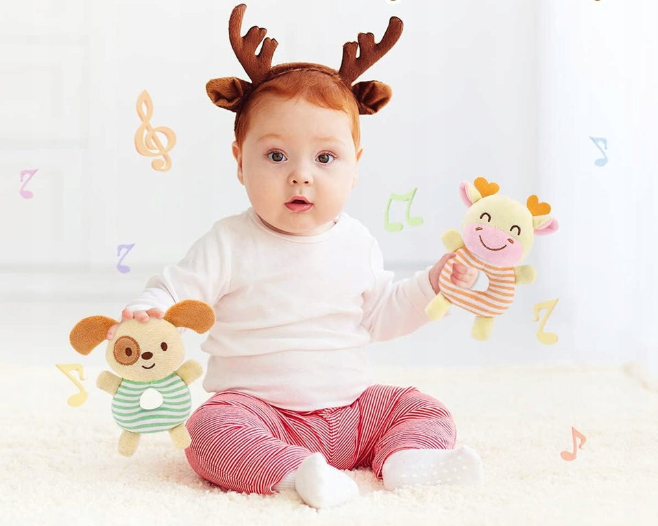 TOLOLOcuddly dog and giraffeage 0 +multicolouredwidth 7.5 cm, height 13.5 cmmaterials cotton, polyesterfree of