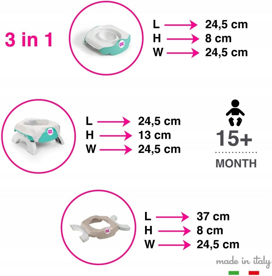 OK BABY 3in1 vasino da viaggio riduttore senza sacchetti