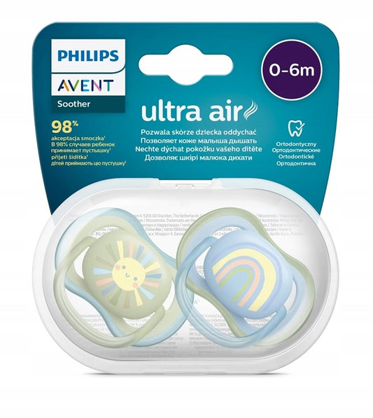 Chupetes PHILIPS AVENT Ultra Air x 2, 0-6 meses