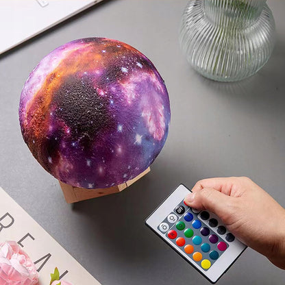 BAKTH Galaxy lampada notturna luna 16 colori + telecomando e base LUNA