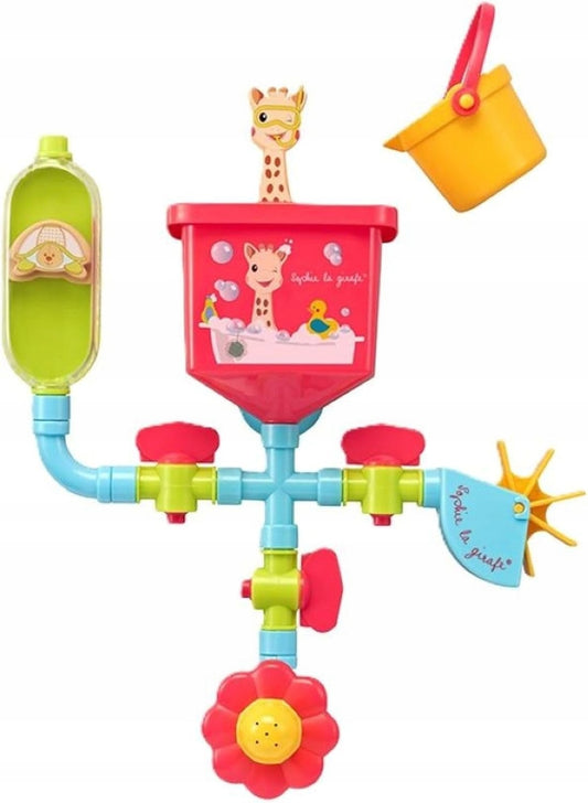 SOPHIE LA GIRAFE παιχνίδια μπάνιου με βεντούζες, σωλήνες, μύλο, ποτιστήρι