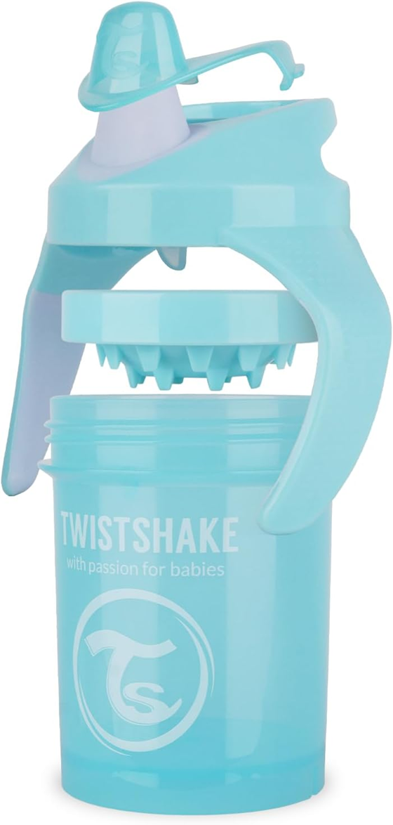 TWISTSHAKE Mini Cup cseppmentes itatópohár szívószállal és keverővel 230 ml 4 hónap+