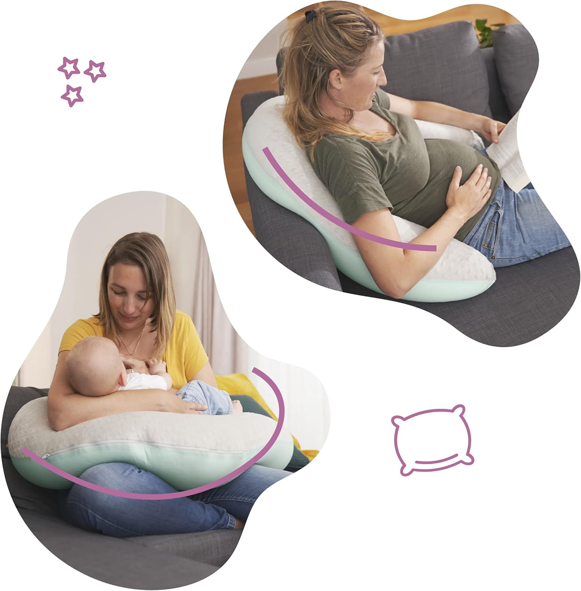 BADABULLE XXL terhességi párna 160 cm