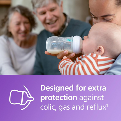 PHILIPS AVENT Natural RESPONSE AIRFREE VENT sada láhev 260ml x2 + dudlík