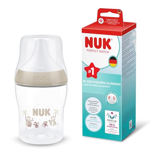 NUK Perfect Match hasfájás elleni cumisüveg 150 ml 0 hónapos kortól Majom