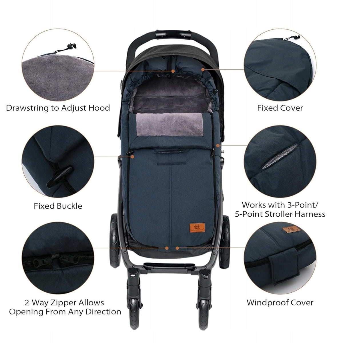 MIRACLE BABY universal stroller footmuff