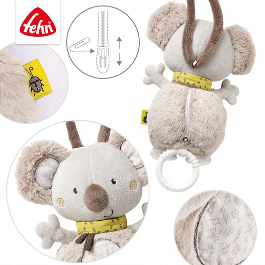 FEHN Australia závesná mojkacia hračka s hracím strojčekom KOALA 20 cm