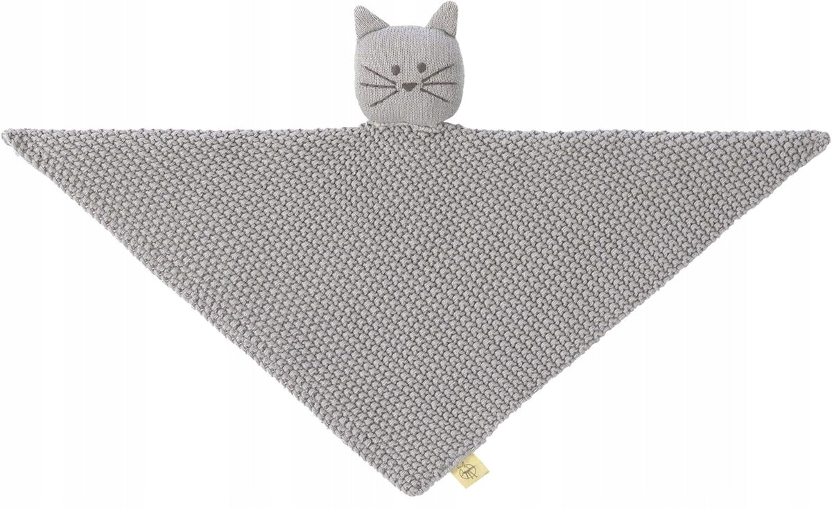 LASSIG Little Chums dzianinowy komforter przytulanka KOT 26 cm "N