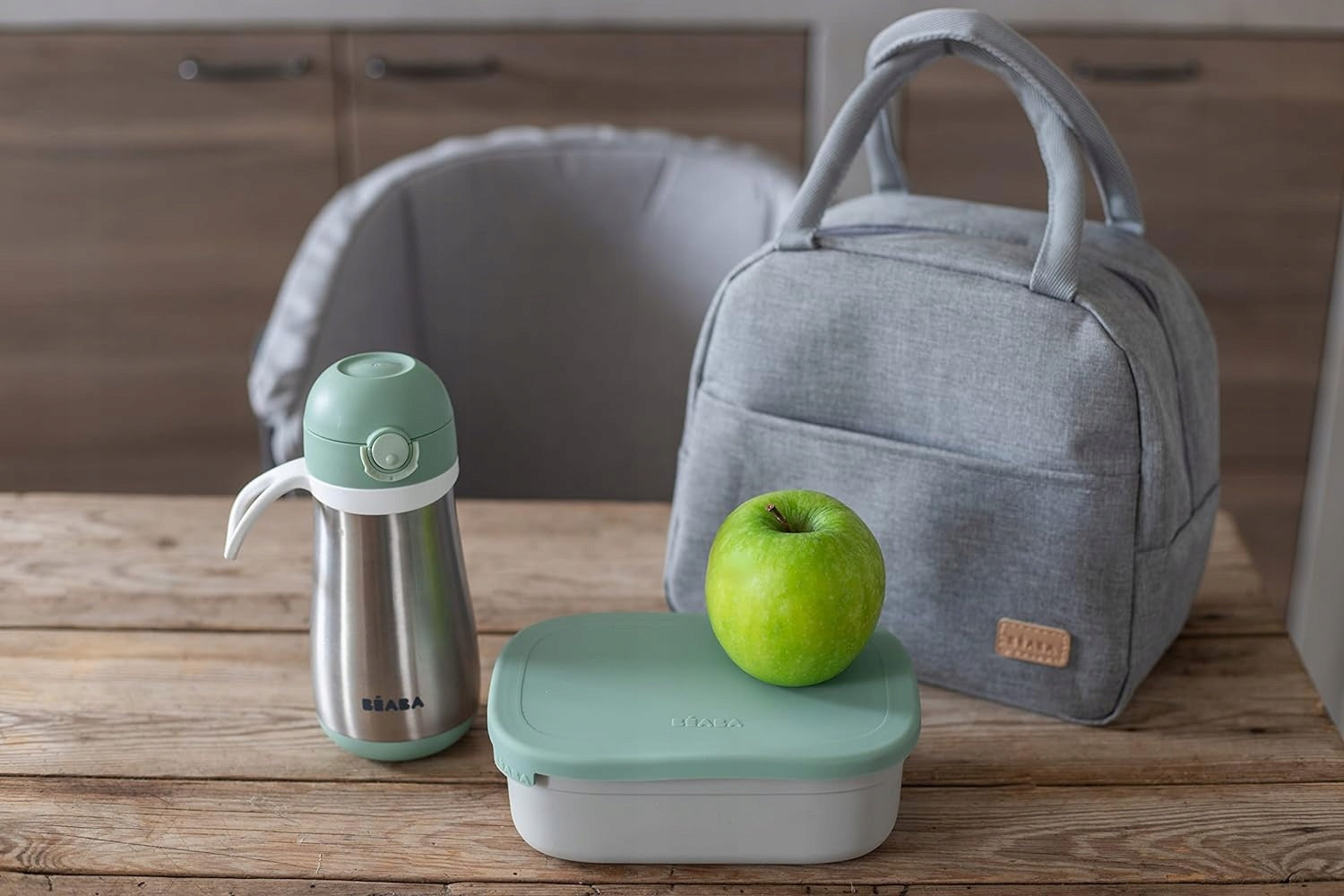 BEABA stainless steel lunchbox 760 ml with compartments