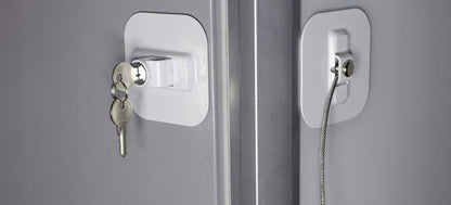 CHILD SAFETY LOCK verrou de sécurité pour armoires et tiroirs 19 cm + 2 clés