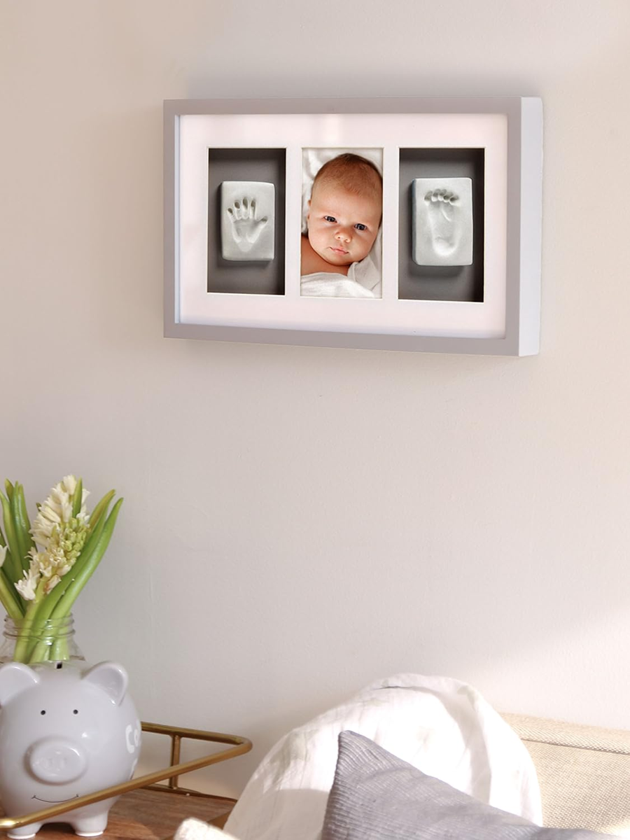 PEARHEAD Cornice deluxe in legno per foto e impronte 24 x 42 cm + argilla