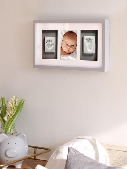 PEARHEAD Cornice deluxe in legno per foto e impronte 24 x 42 cm + argilla