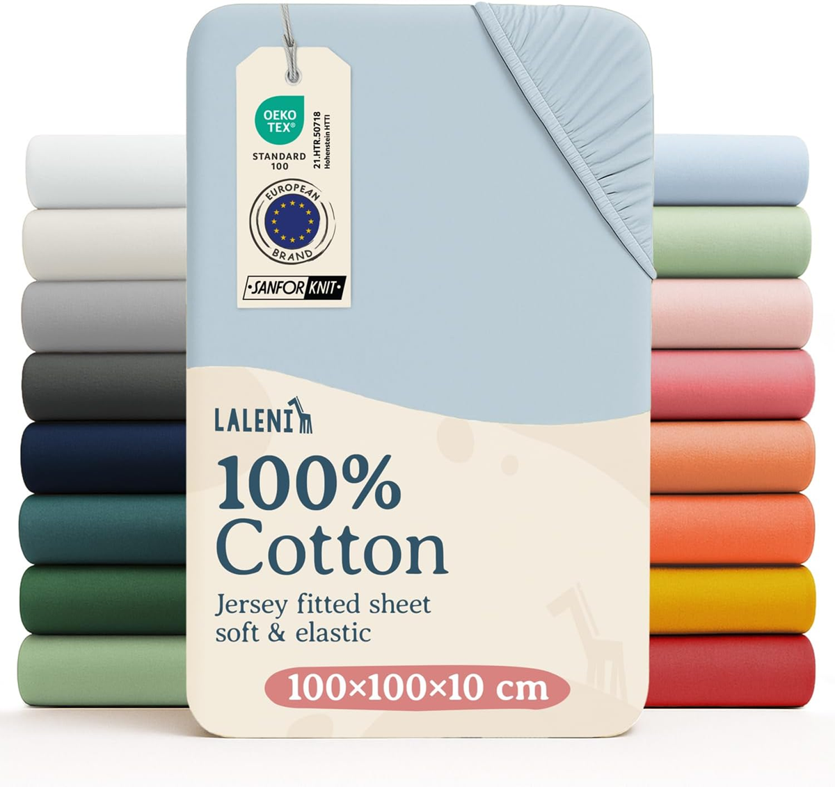 LALENI hoeslaken met elastiek 100x100