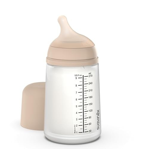 Suavinex Zero Zero hasfájás elleni cumisüveg 270 ml 3m+ közepes folyás (M)
